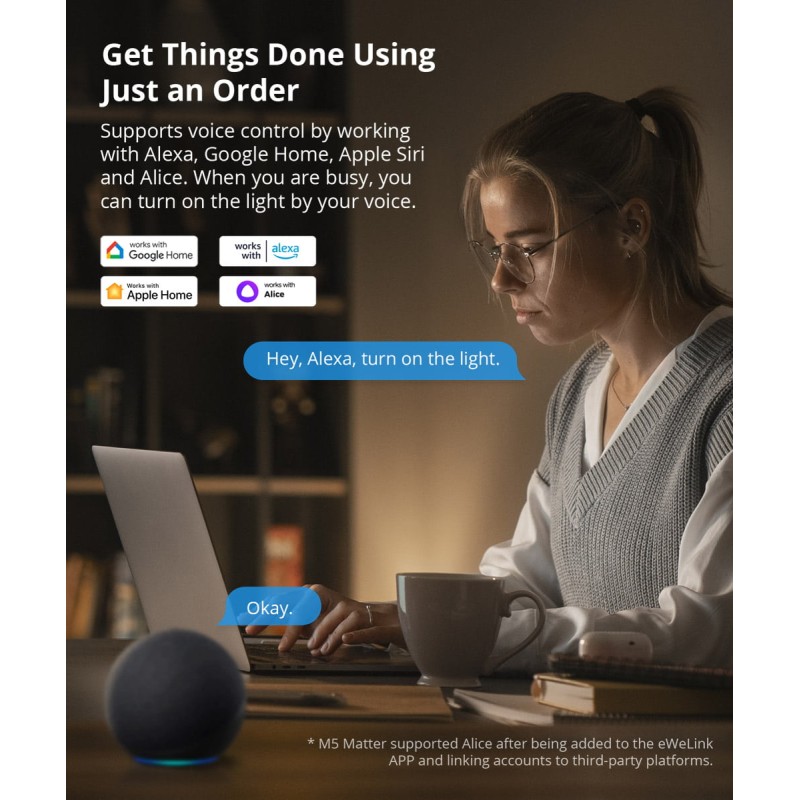 Buy Sonoff Matter WiFi Smart Wall Mechanical Switch - M5 - 3-Button White in Cyprus, Nicosia, Limassol, Larnaka, Pafos