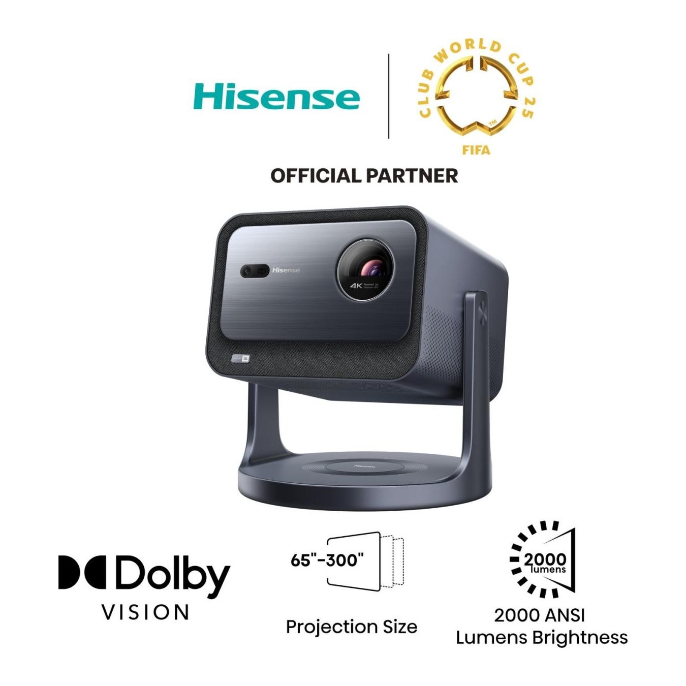 Hisense 4K Laser Portable Mini Projector - C2 - 4K Laser Portable Mini Projector — Buy in Cyprus with Fast Delivery