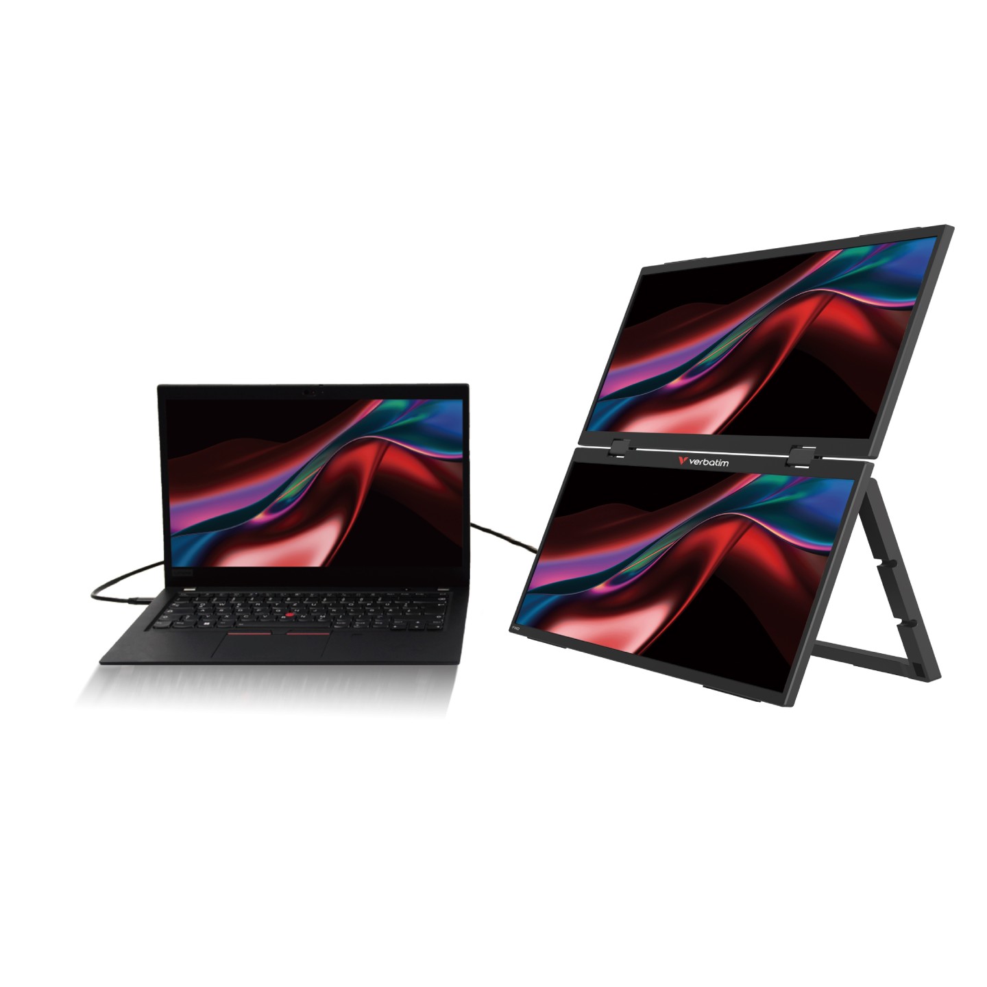 Verbatim Portable Dual 15.6" Full-HD Monitors (Boxed) — Buy in Cyprus with Fast Delivery