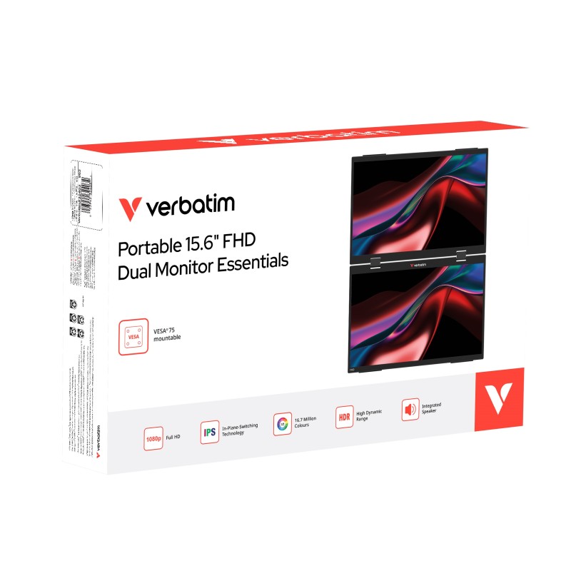 Buy Verbatim Monitor Portable 2 x 15.6'' Full-HD Monitors - Portable, 2 x 15.6''... in Cyprus, Nicosia, Limassol, Larnaka, Pafos