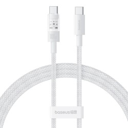 Baseus Gem Series USB-C to USB-C Cable 100W 2.0m White (Boxed) — Buy in Cyprus with Fast Delivery