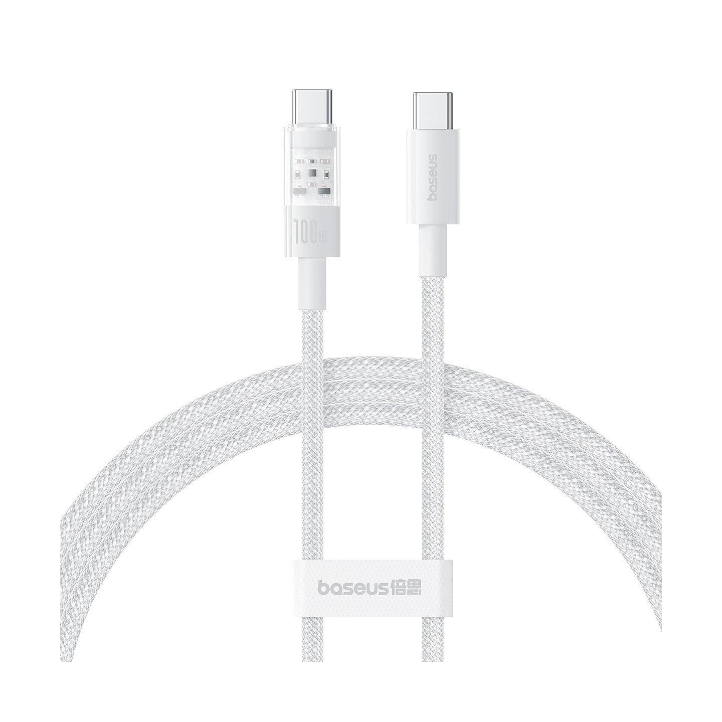 Baseus Gem Series USB-C to USB-C Cable 100W 2.0m White (Boxed) — Buy in Cyprus with Fast Delivery