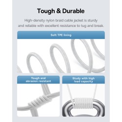 Baseus Gem Series USB-C to USB-C Cable 100W 2.0m White (Boxed) — Buy in Cyprus with Fast Delivery