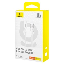 Baseus Gem Series USB-C to USB-C Cable 100W 2.0m White (Boxed) — Buy in Cyprus with Fast Delivery