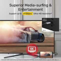 Unitek C14082ABK USB-C Cable PD100W 4K60Hz 10Gbps 1.0m (Boxed) — Buy in Cyprus with Fast Delivery