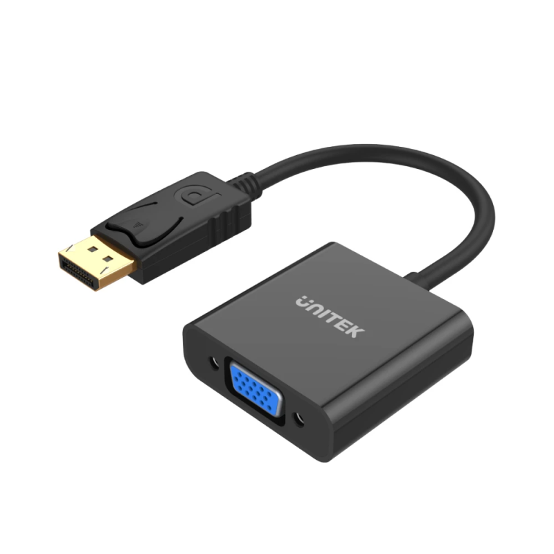 Buy Unitek DisplayPort to VGA-Female Adaptor - Y-5118E - Black in Cyprus, Nicosia, Limassol, Larnaka, Pafos