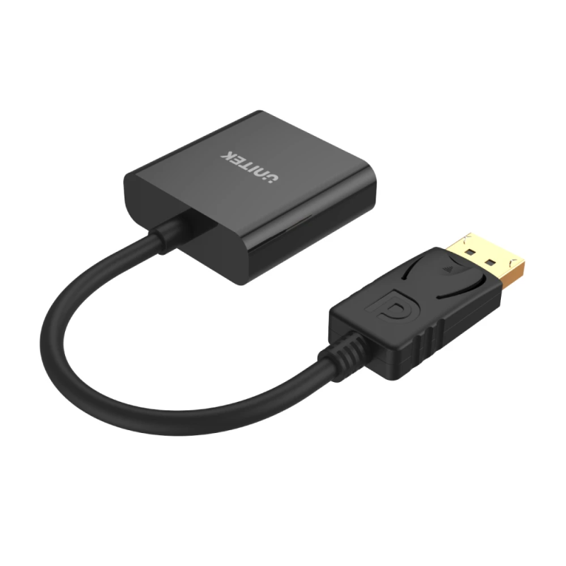 Buy Unitek DisplayPort to VGA-Female Adaptor - Y-5118E - Black in Cyprus, Nicosia, Limassol, Larnaka, Pafos