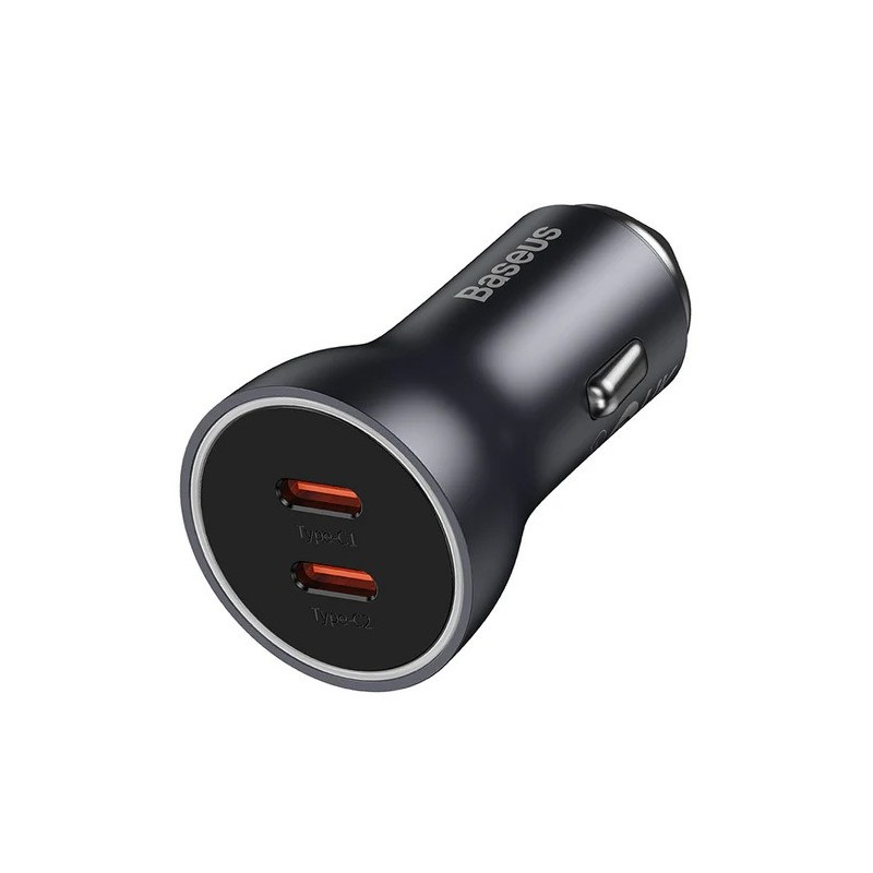 Buy Baseus Golden Contactor Max Car Charger - C+C 60W Dark Gray in Cyprus, Nicosia, Limassol, Larnaka, Pafos
