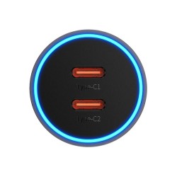 Buy Baseus Golden Contactor Max Car Charger - C+C 60W Dark Gray in Cyprus, Nicosia, Limassol, Larnaka, Pafos