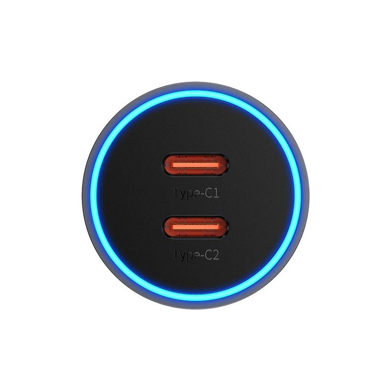 Buy Baseus Golden Contactor Max Car Charger - C+C 60W Dark Gray in Cyprus, Nicosia, Limassol, Larnaka, Pafos