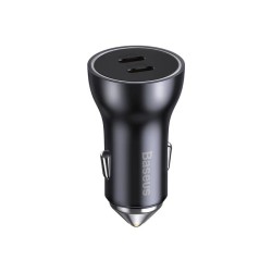 Buy Baseus Golden Contactor Max Car Charger - C+C 60W Dark Gray in Cyprus, Nicosia, Limassol, Larnaka, Pafos