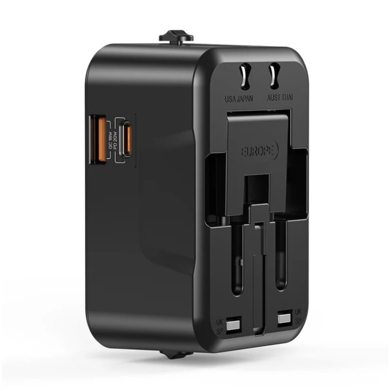 Buy Unitek Universal Travel Charger - P1120A - 20W USBC+USBA Black in Cyprus, Nicosia, Limassol, Larnaka, Pafos