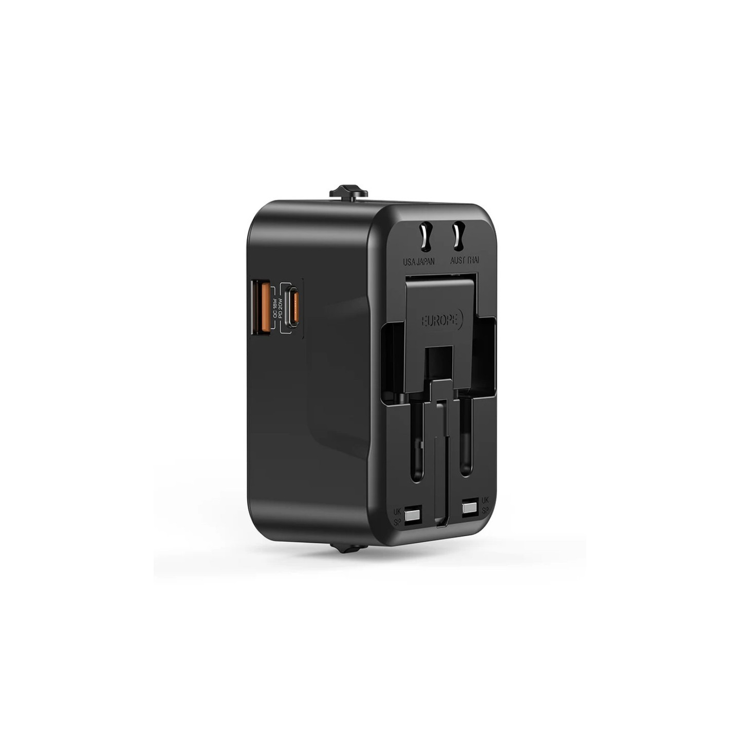 Unitek Universal Travel Charger - P1120A - 20W USBC+USBA Black — Buy in Cyprus with Fast Delivery