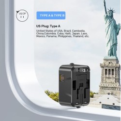 Buy Unitek Universal Travel Charger - P1120A - 20W USBC+USBA Black in Cyprus, Nicosia, Limassol, Larnaka, Pafos