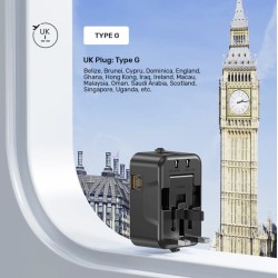 Buy Unitek Universal Travel Charger - P1120A - 20W USBC+USBA Black in Cyprus, Nicosia, Limassol, Larnaka, Pafos