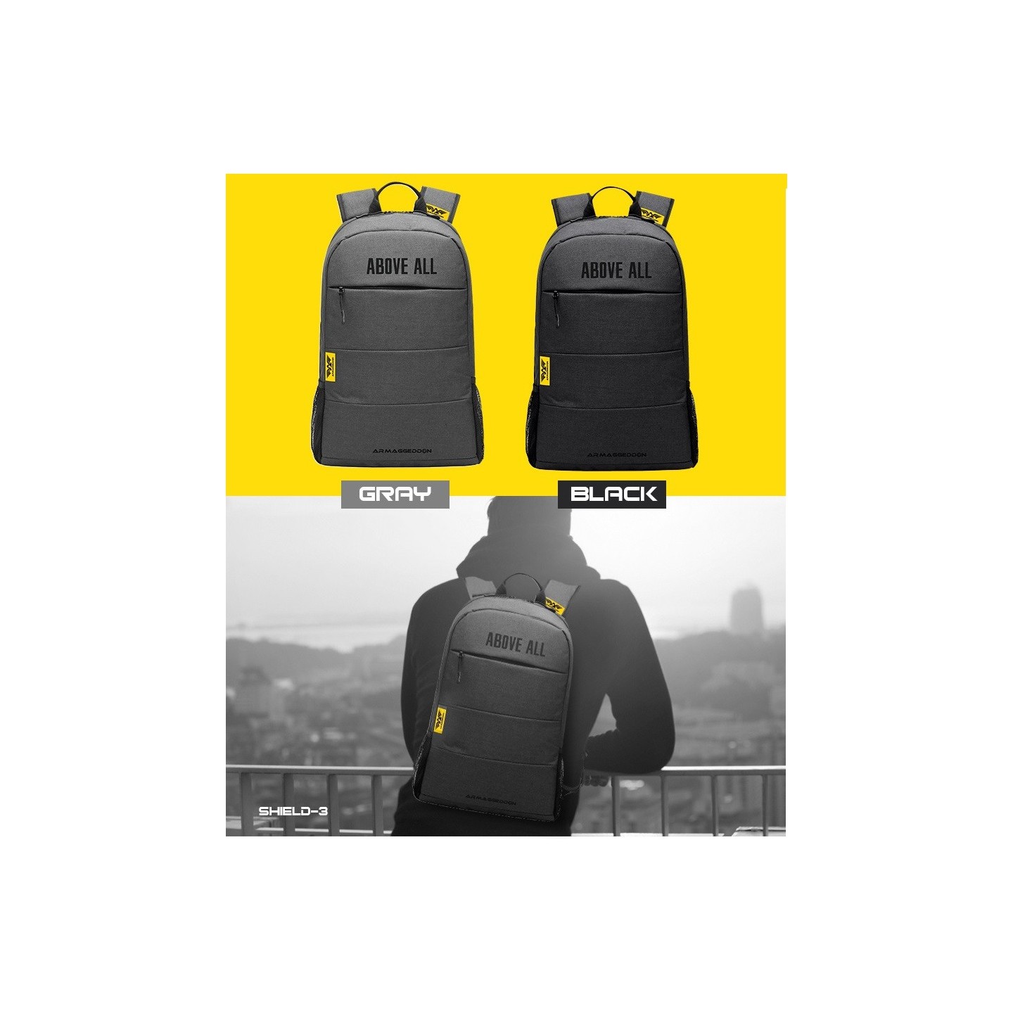 Armaggeddon Anti-Theft Gaming Bag - SHIELD 3 - Black — Buy in Cyprus with Fast Delivery