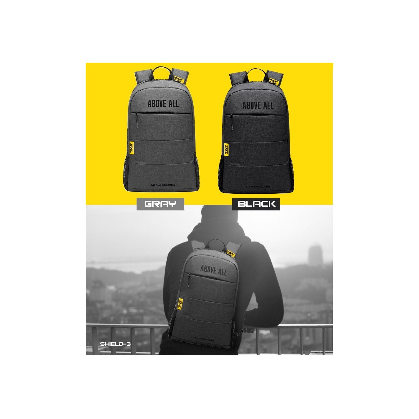 Armaggeddon SHIELD 3 Anti-Theft Gaming Laptop Backpack 15.6" – Waterproof USB Port | Armenius Store