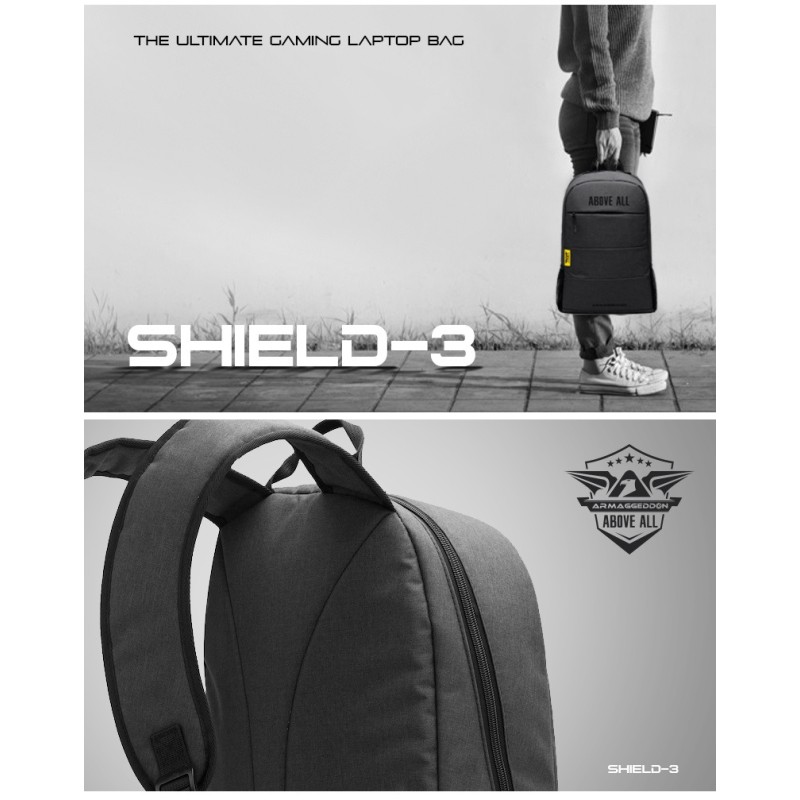 Buy Armaggeddon Anti-Theft Gaming Bag - SHIELD 3 - Black in Cyprus, Nicosia, Limassol, Larnaka, Pafos
