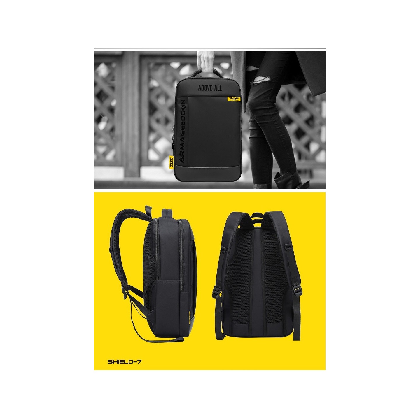 Armaggeddon Anti-Theft Gaming Bag Black - SHIELD 7 - Anti-Theft Gaming Bag Black — Buy in Cyprus with Fast Delivery