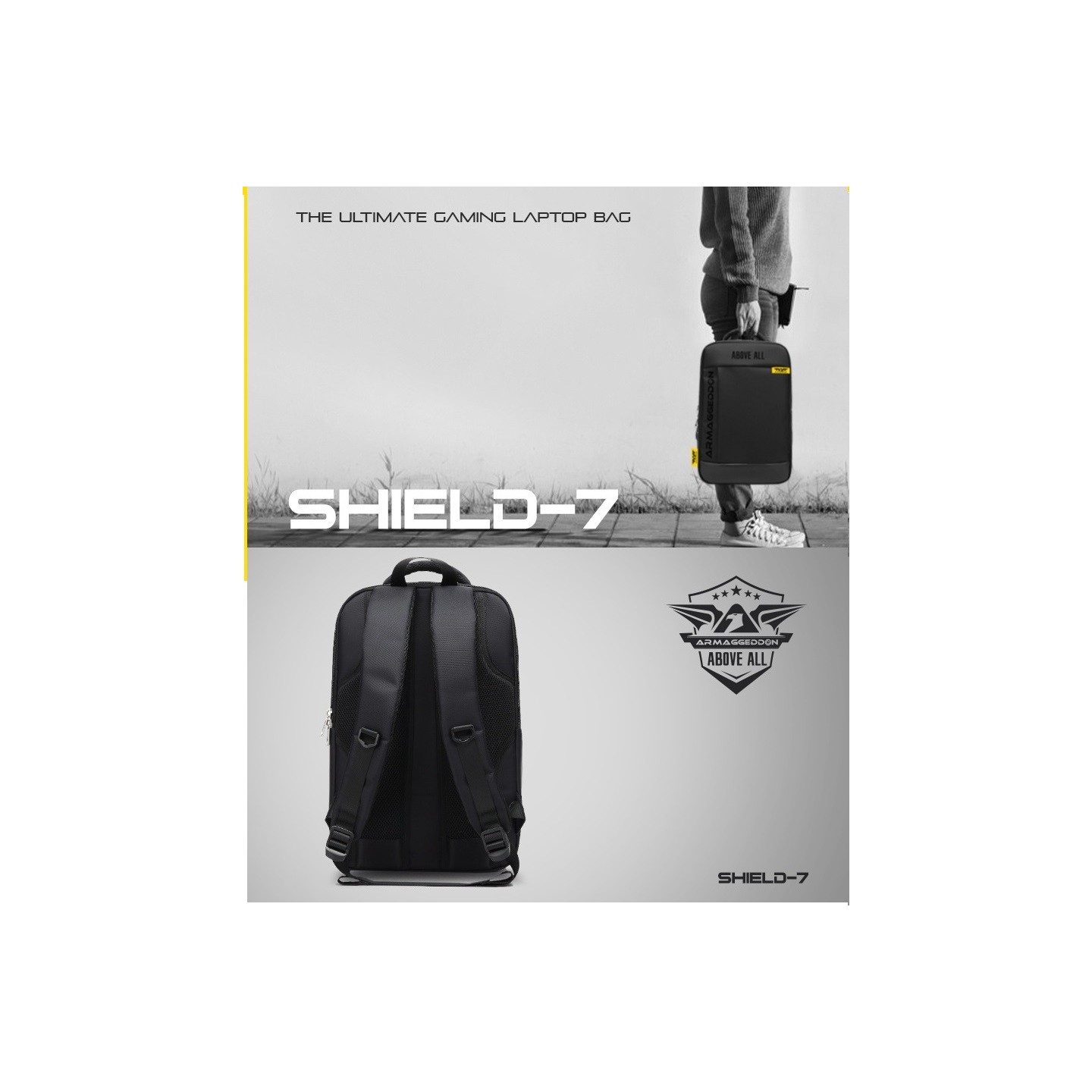 Armaggeddon Anti-Theft Gaming Bag Black - SHIELD 7 - Anti-Theft Gaming Bag Black — Buy in Cyprus with Fast Delivery