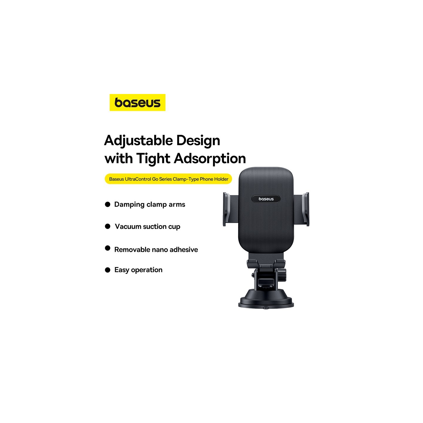 Baseus Car Holder Dash Wind UltraControl Go Series - Black — Buy in Cyprus with Fast Delivery