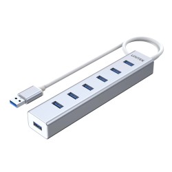 Unitek USB-A Hub - Y-3090 - 7-Port USB3.0 USB-A Hub, Supports 5V2A Power Adaptor — Buy in Cyprus with Fast Delivery