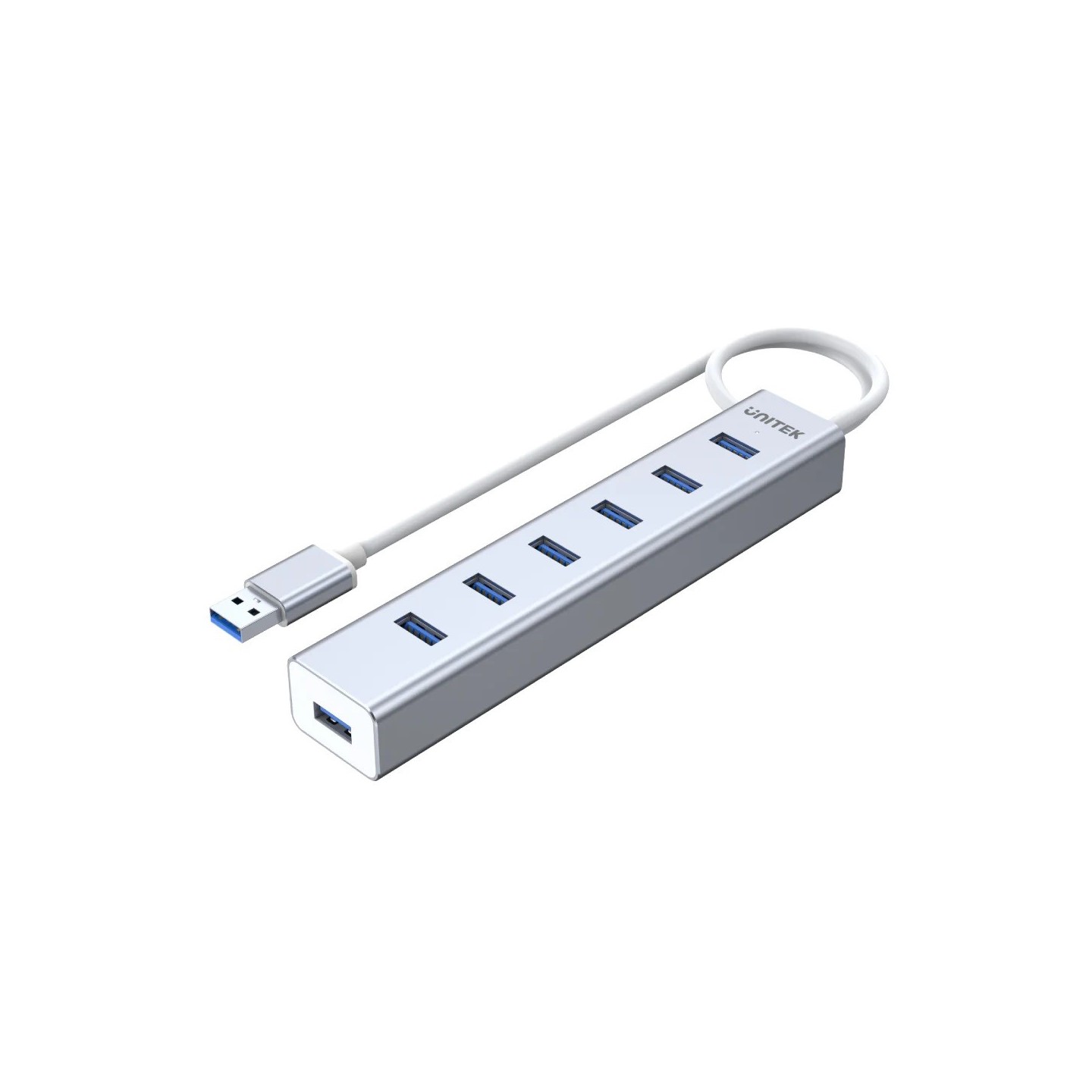 Unitek Y-3090 7-Port USB 3.0 Aluminum Hub w/ 5V2A Adapter — Armenius Store Cyprus