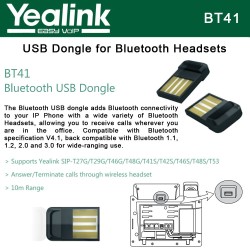 Buy Yealink IP Phone Bluetooth USB Dongle - BT41 - v4.1 for T4S T53 IP Phones in Cyprus, Nicosia, Limassol, Larnaka, Pafos