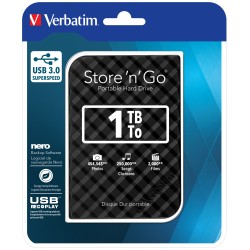 Buy Verbatim HDD External STORE'N'GO - 2.5'' USB3.0 Slim 1TB Black in Cyprus, Nicosia, Limassol, Larnaka, Pafos