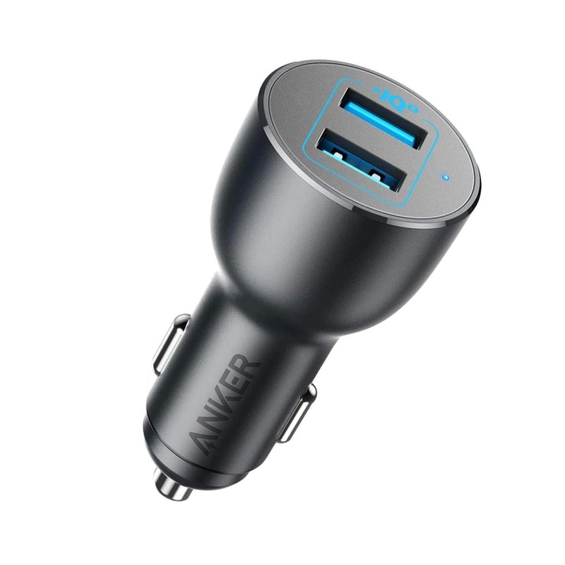 Buy Anker Car Charger - PowerDrive III - 2 Port 36W Alloy Black in Cyprus, Nicosia, Limassol, Larnaka, Pafos