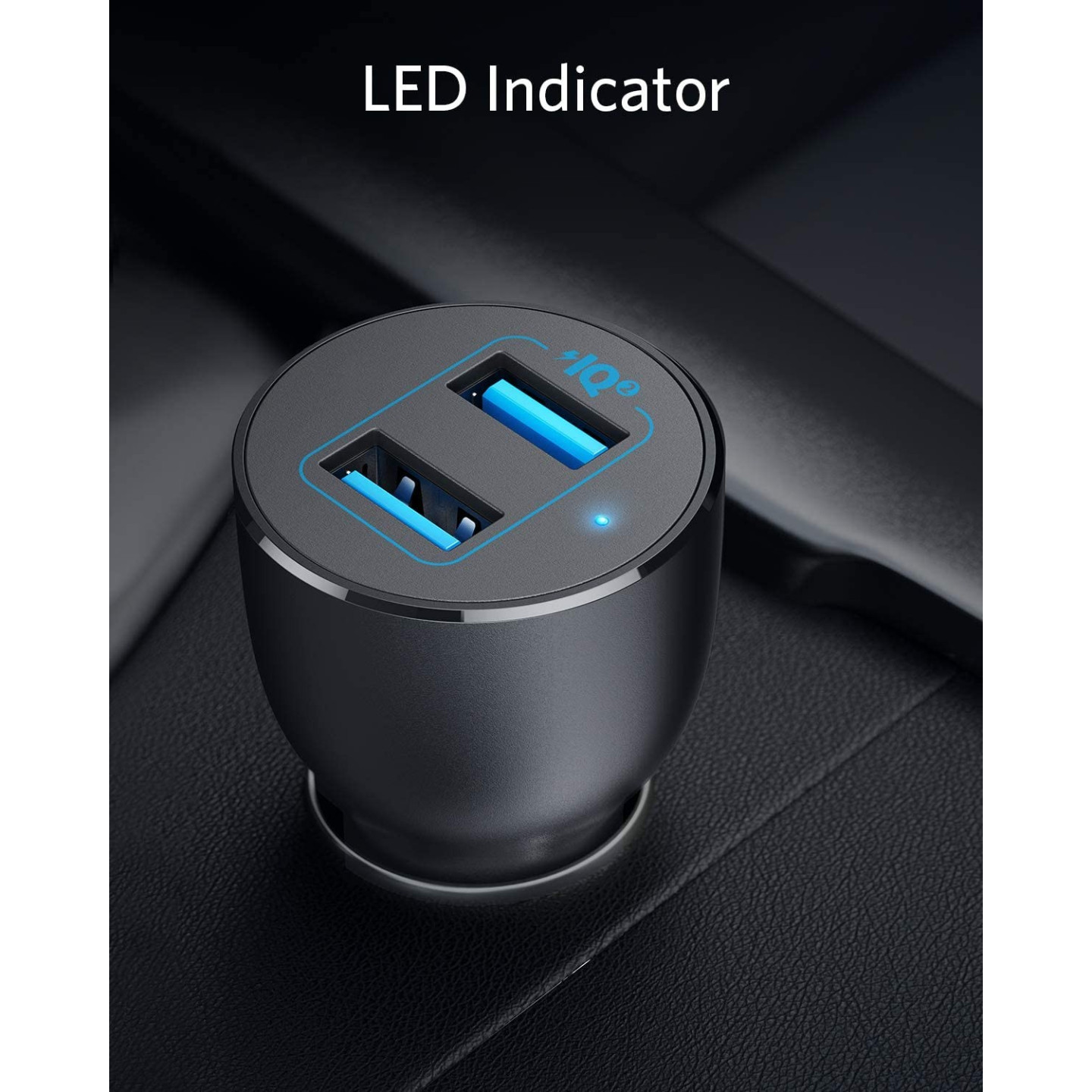 Anker Car Charger - PowerDrive III - 2 Port 36W Alloy Black — Buy in Cyprus with Fast Delivery