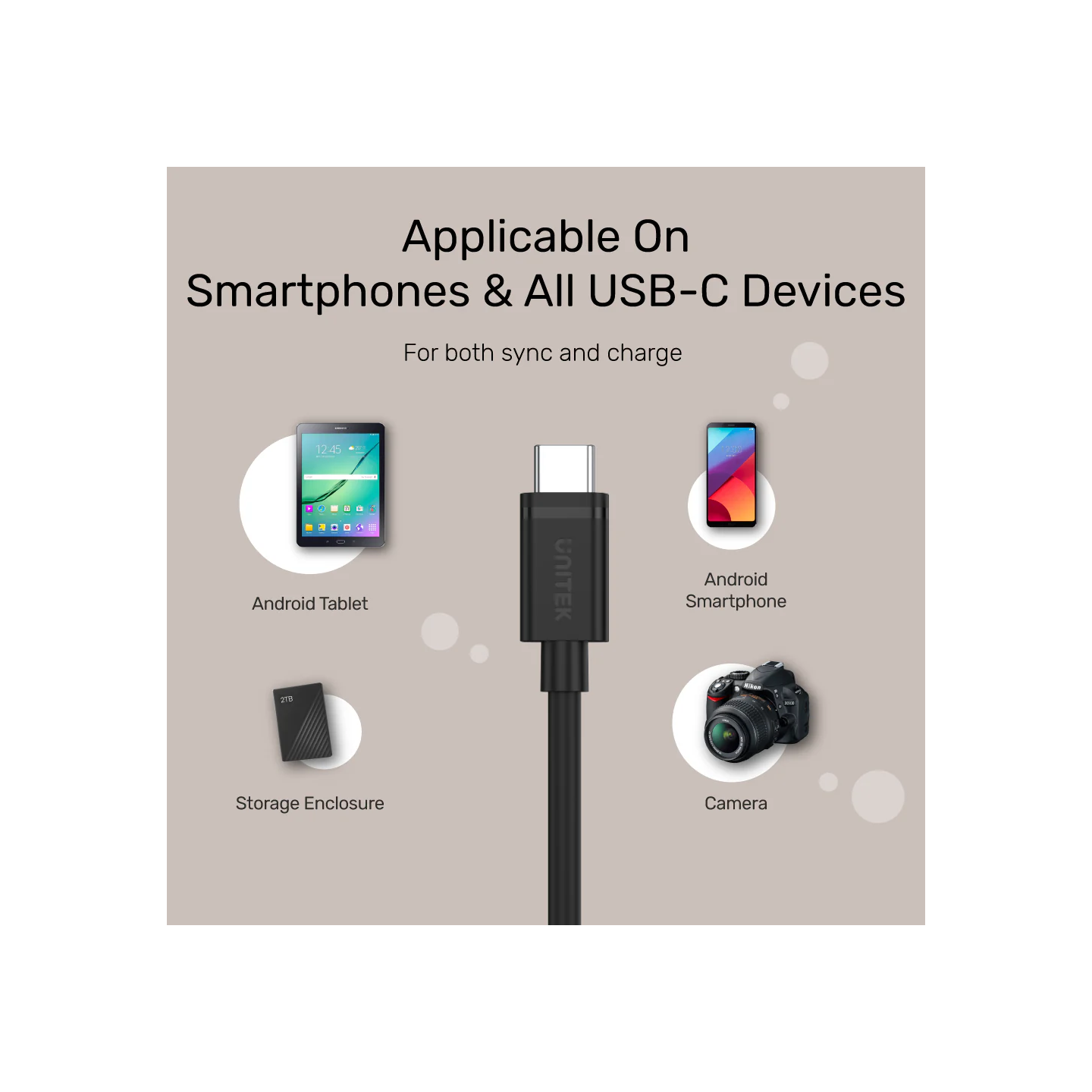 Unitek USB-C to USB-C Cable Y-C477BK-3M 3m USB 3.2 Gen1 (Boxed) — Buy in Cyprus with Fast Delivery