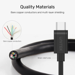 Buy Unitek USB-C to USB-C Cable - Y-C477BK-3M - 3.0m in Cyprus, Nicosia, Limassol, Larnaka, Pafos