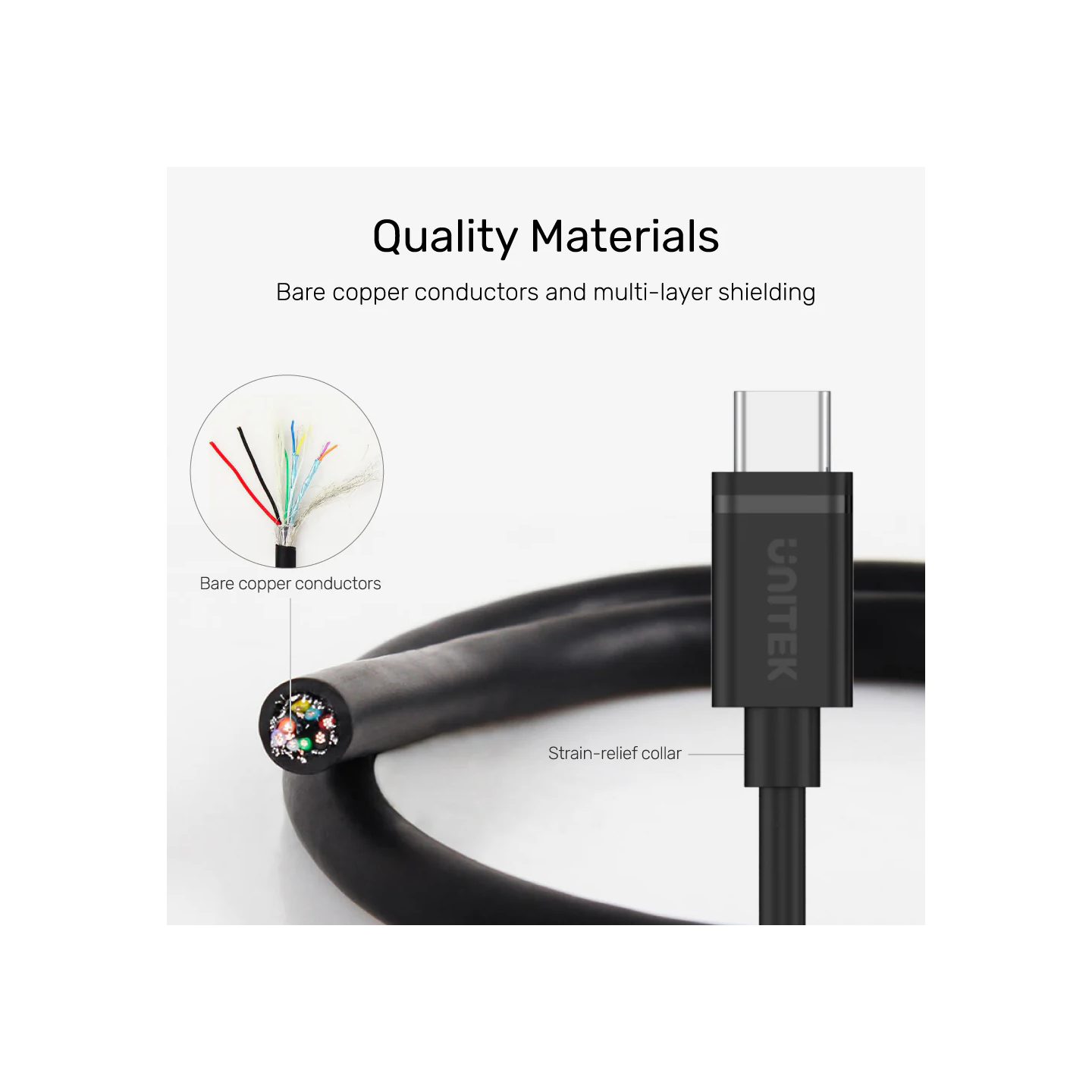 Unitek USB-C to USB-C Cable Y-C477BK-3M 3m USB 3.2 Gen1 (Boxed) — Buy in Cyprus with Fast Delivery