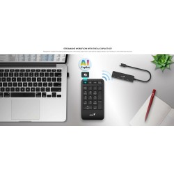 Genius NumPad 1000 Wireless AI Numeric Keypad w/Palm Rest - 31320003400 (Boxed) — Buy in Cyprus with Fast Delivery