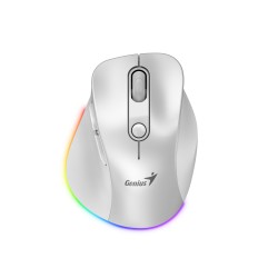 Buy Genius Mouse - 9000S Pro - Wireless+BT Rechargeable Mini RGB Ergo White in Cyprus, Nicosia, Limassol, Larnaka, Pafos