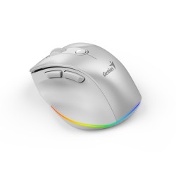 Buy Genius Mouse - 9000S Pro - Wireless+BT Rechargeable Mini RGB Ergo White in Cyprus, Nicosia, Limassol, Larnaka, Pafos