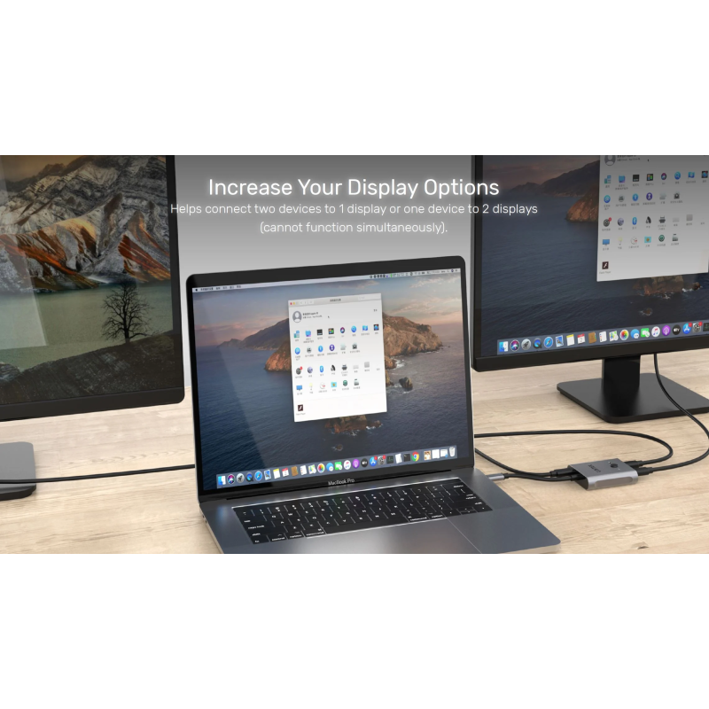 Buy Unitek USB-C Splitter/Switch - D1078A - 4K USB-C Splitter 1in-2out or Switch... in Cyprus, Nicosia, Limassol, Larnaka, Pafos