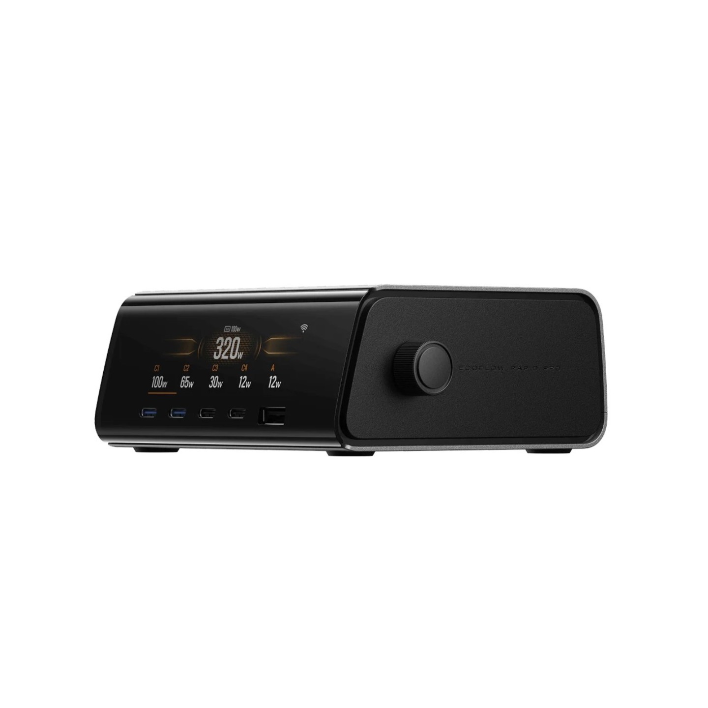 EcoFlow RAPID Pro Desktop Charger 320W - Can Charge 6 devices at once including RAPID Pro Powerbanks in 20mins - LCD ...