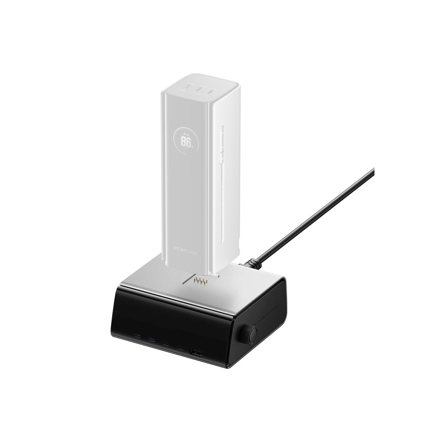 EcoFlow RAPID Pro Desktop Charger 320W - Can Charge 6 devices at once including RAPID Pro Powerbanks in 20mins - LCD ...