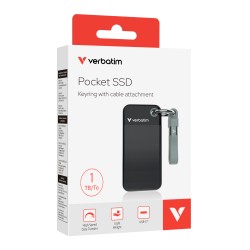 Buy Verbatim SSD Portable Pocket Keyring - 3.2 Gen2 - 1TB - Black - Grey in Cyprus, Nicosia, Limassol, Larnaka, Pafos