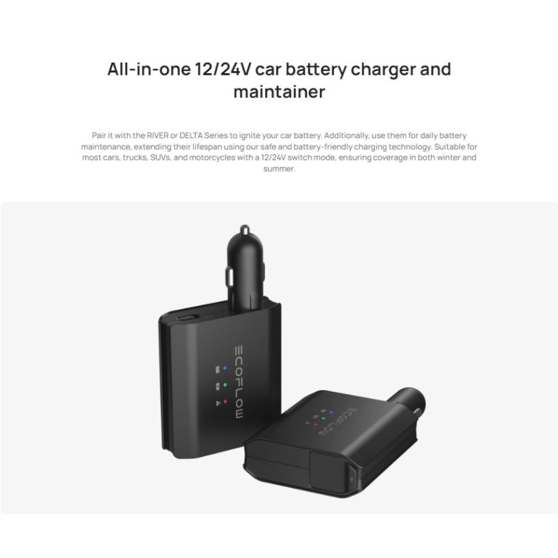 Buy EcoFlow Smart Jump Starter - 12V/24V - Maintainer & Charger in Cyprus, Nicosia, Limassol, Larnaka, Pafos