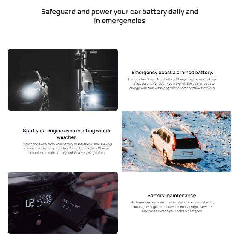 Buy EcoFlow Smart Jump Starter - 12V/24V - Maintainer & Charger in Cyprus, Nicosia, Limassol, Larnaka, Pafos