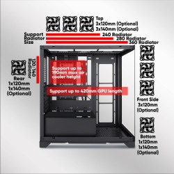 Buy Armaggeddon Aquaron Xtreme - EATX Gaming Case Black in Cyprus, Nicosia, Limassol, Larnaka, Pafos