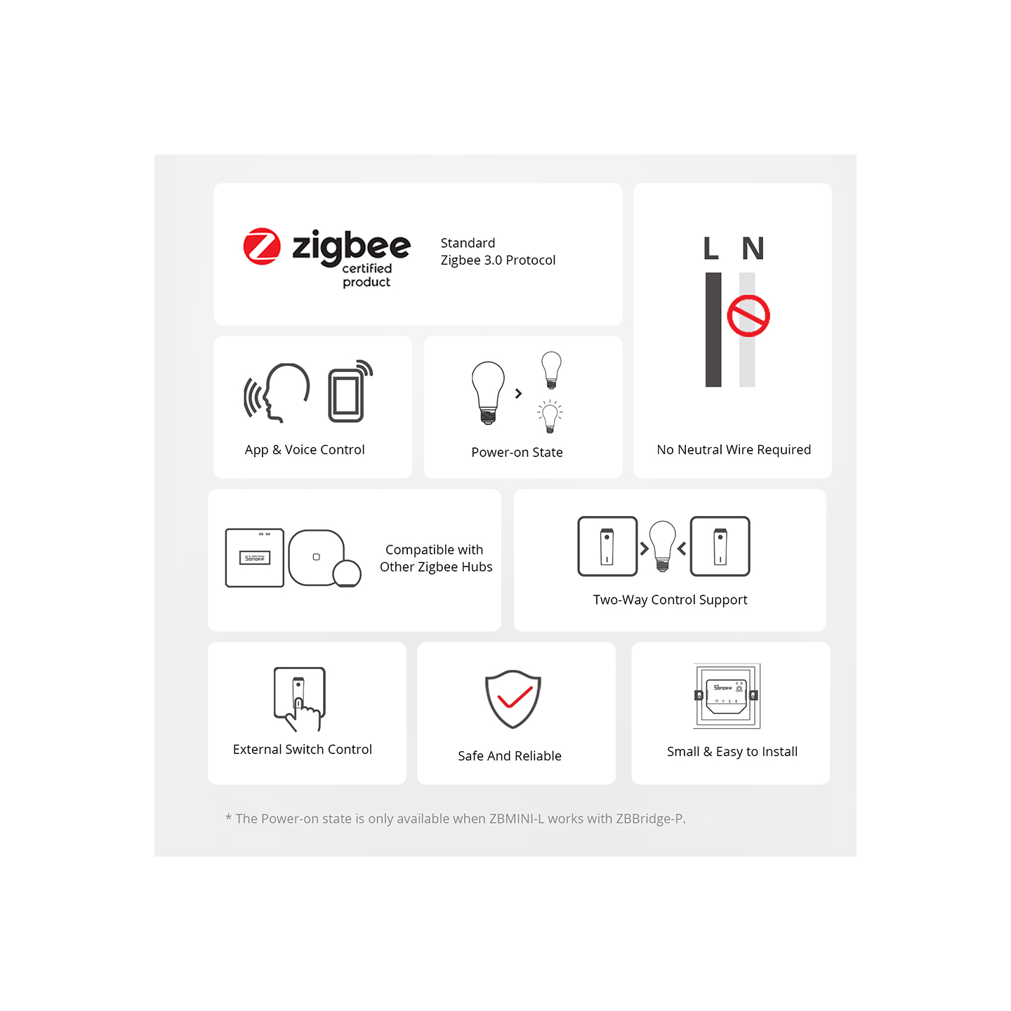 Sonoff Zigbee 3.0 Smart Switch - ZBMINI-L - Zigbee 3.0 — Buy in Cyprus with Fast Delivery