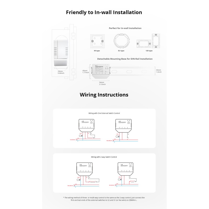 Buy Sonoff Zigbee 3.0 Smart Switch - ZBMINI-L - Zigbee 3.0 in Cyprus, Nicosia, Limassol, Larnaka, Pafos