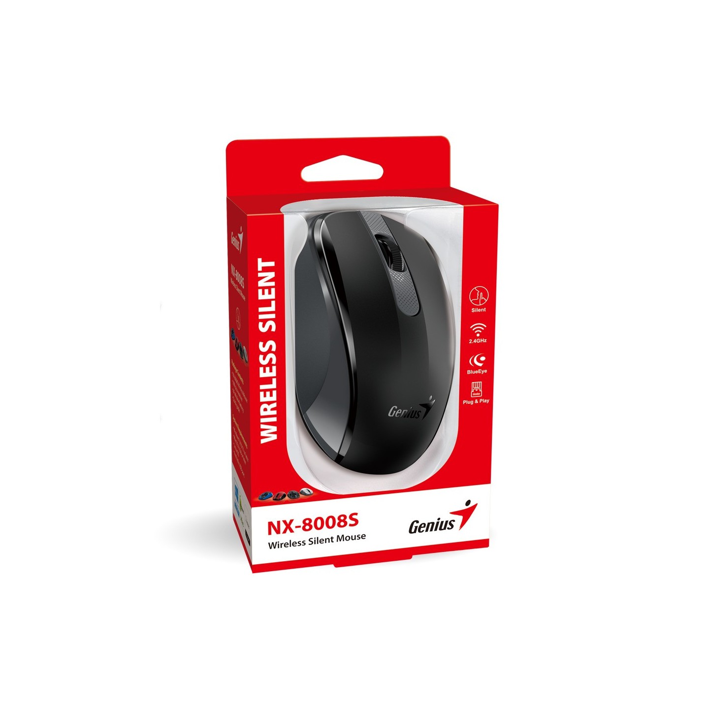 Genius NX-8008S Wireless Silent Mouse - 1200 DPI Black (Boxed) — Buy in Cyprus with Fast Delivery
