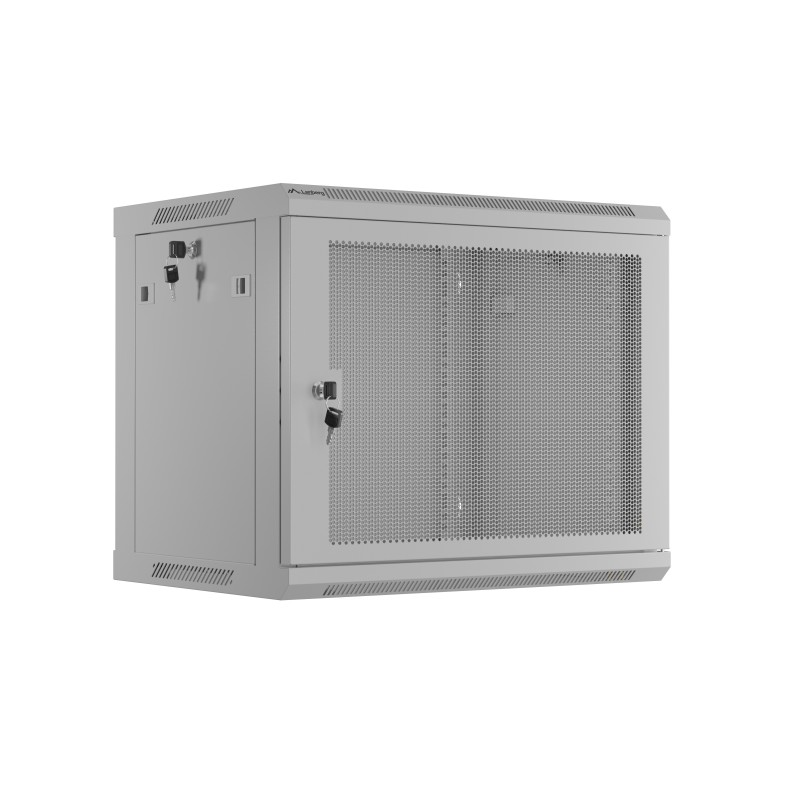 Buy Lanberg Wall Rack 19'' with Perforated Door - 6U 45cm Grey FLAT PACKED in Cyprus, Nicosia, Limassol, Larnaka, Pafos