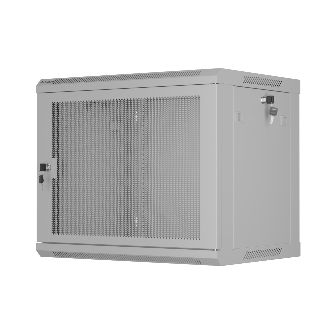 Lanberg Wall Rack 19'' with Perforated Door - 6U 45cm Grey FLAT PACKED — Buy in Cyprus with Fast Delivery