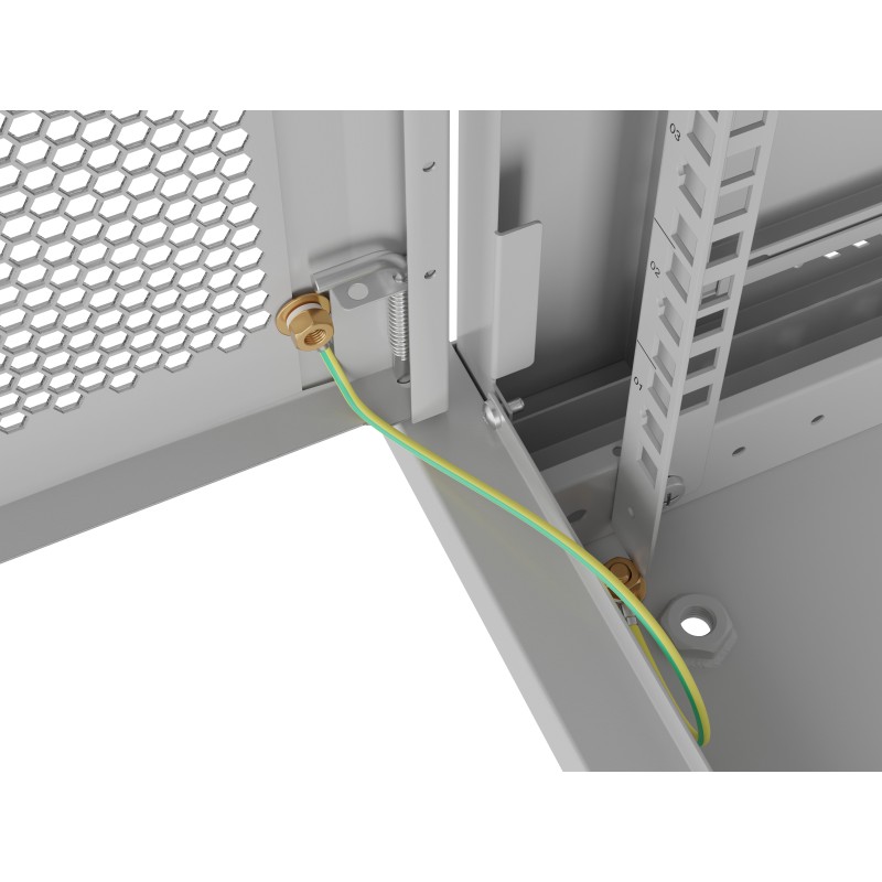 Buy Lanberg Wall Rack 19'' with Perforated Door - 6U 45cm Grey FLAT PACKED in Cyprus, Nicosia, Limassol, Larnaka, Pafos